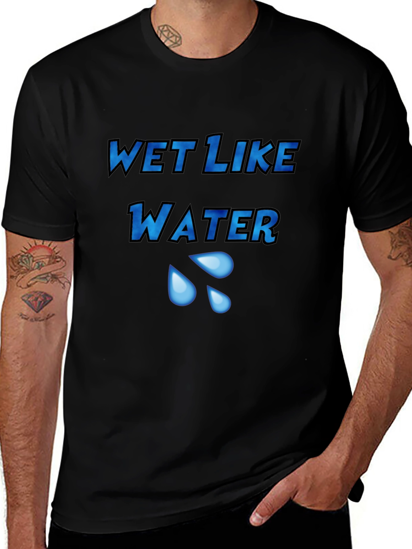 Wet Like Water Graphic Tee - Unisex Black T-Shirt
