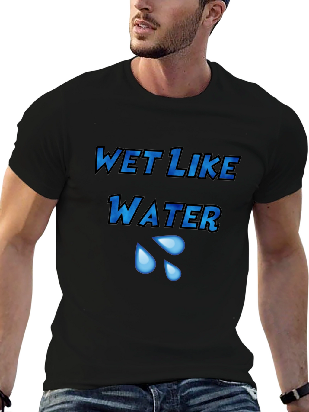 Wet Like Water Graphic Tee - Unisex Black T-Shirt
