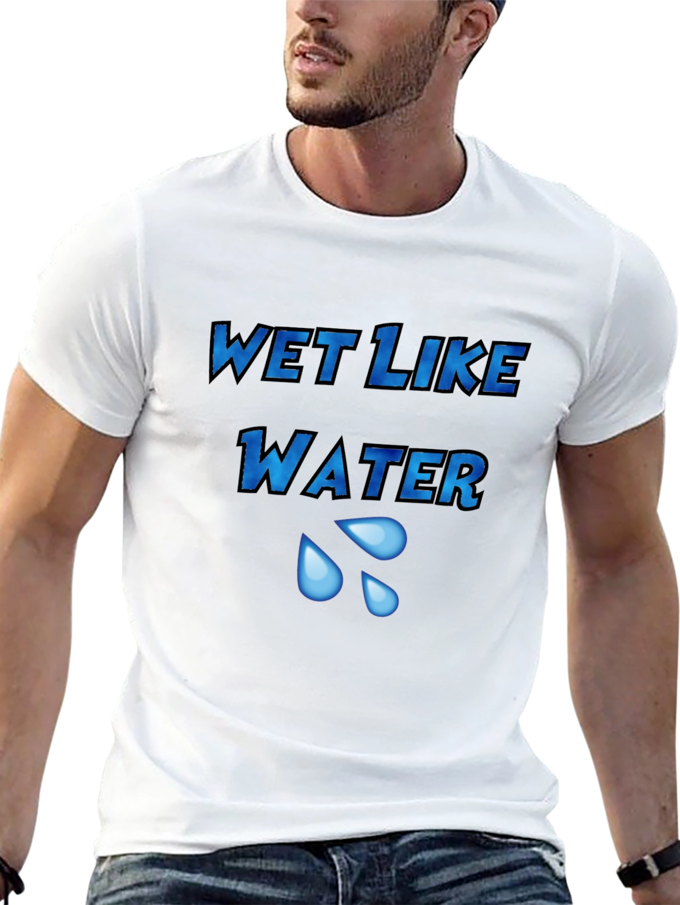 Wet Like Water Graphic Tee - Unisex Black T-Shirt