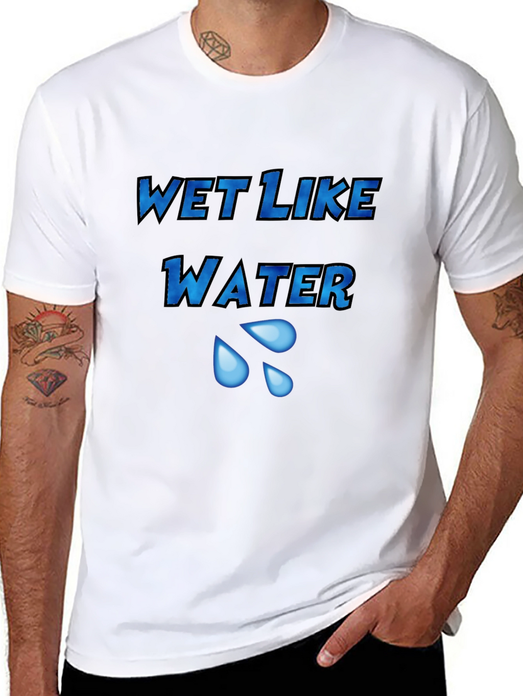 Wet Like Water Graphic Tee - Unisex Black T-Shirt
