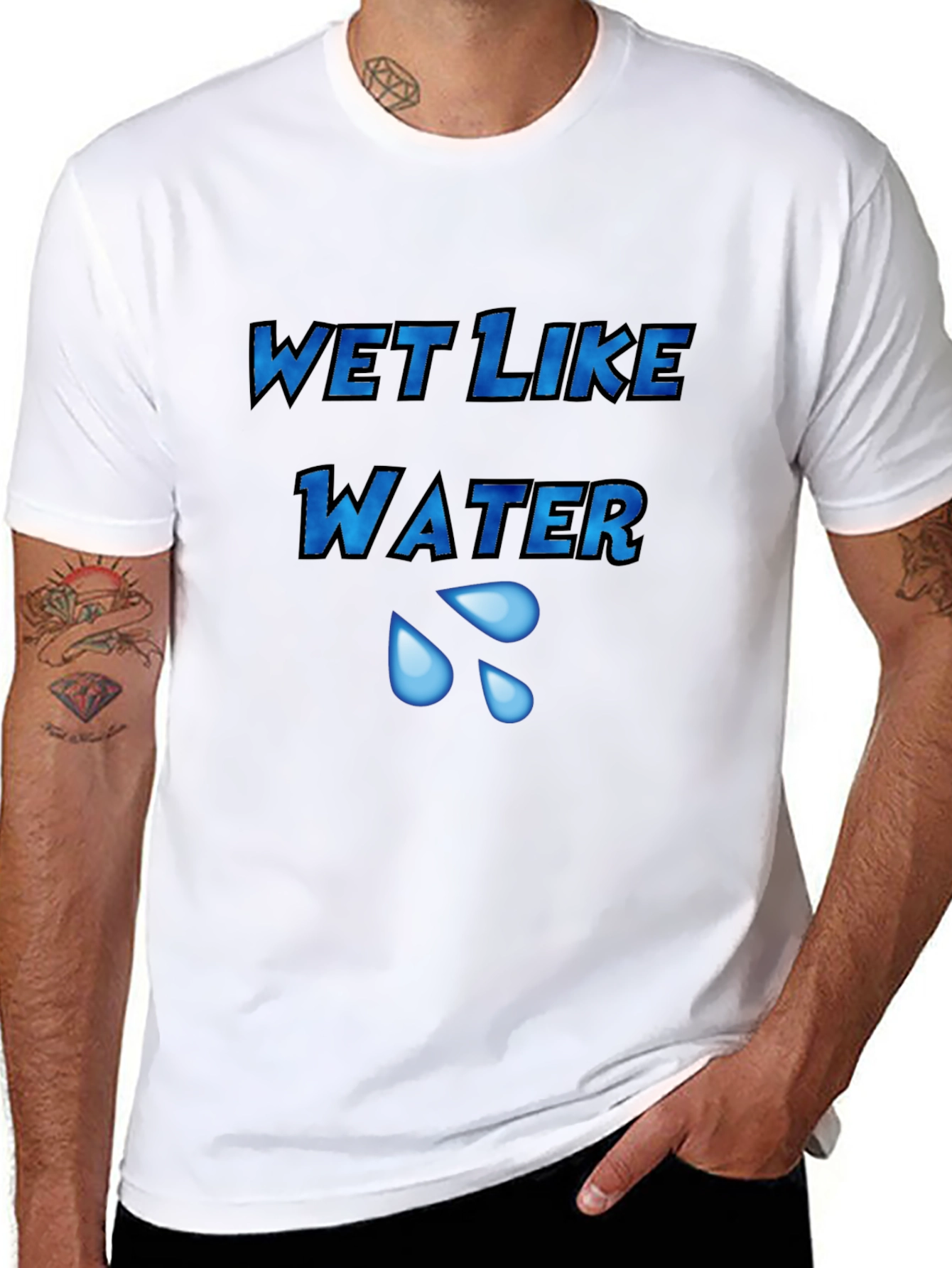 Wet Like Water Graphic Tee - Unisex Black T-Shirt