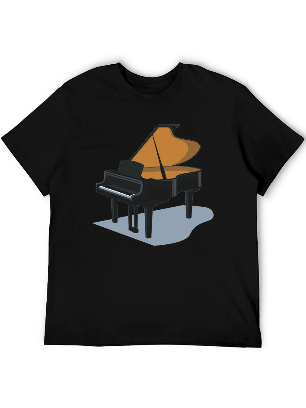 Grand Piano Graphic T-Shirt - Black