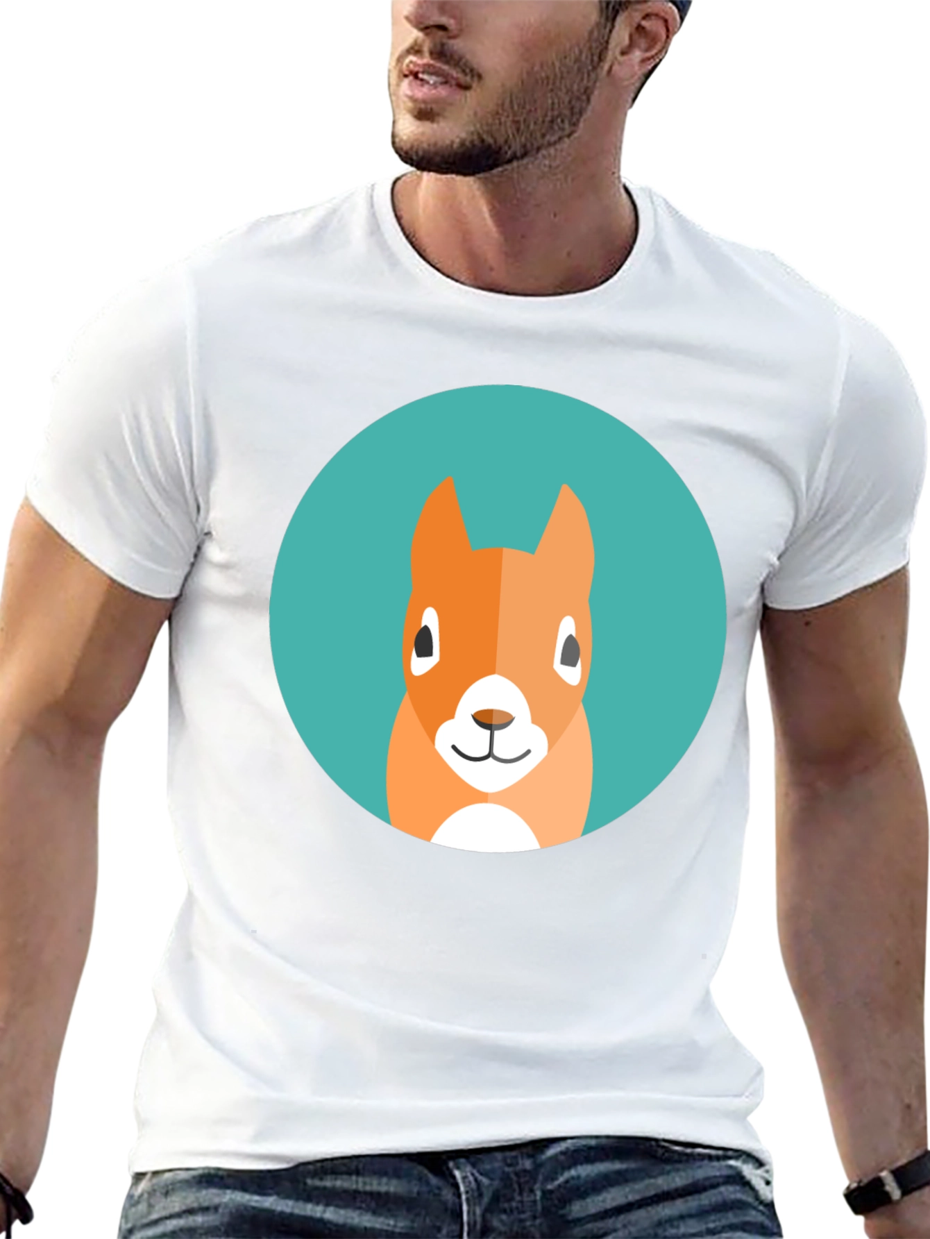 Squirrel Graphic Tee - Casual Black T-Shirt
