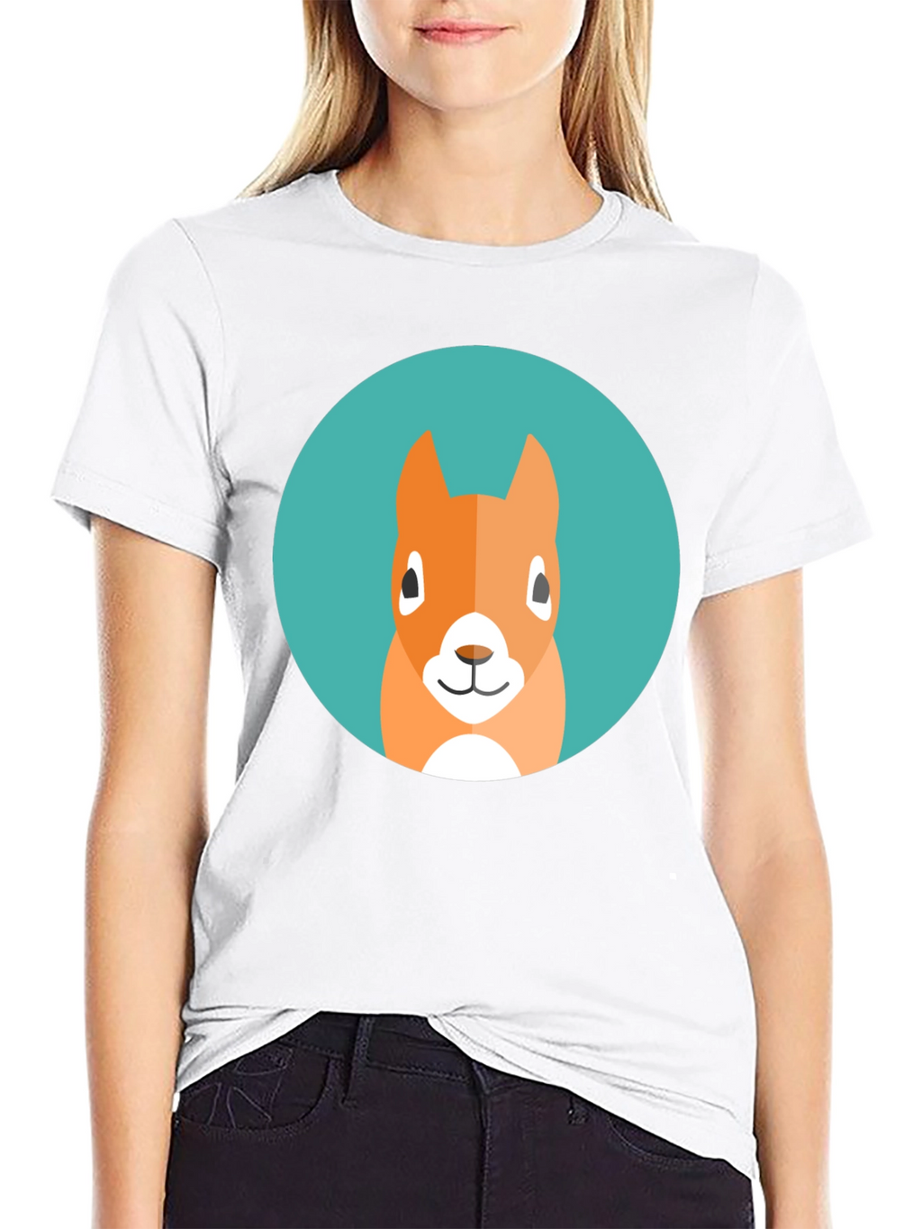 Squirrel Graphic Tee - Casual Black T-Shirt