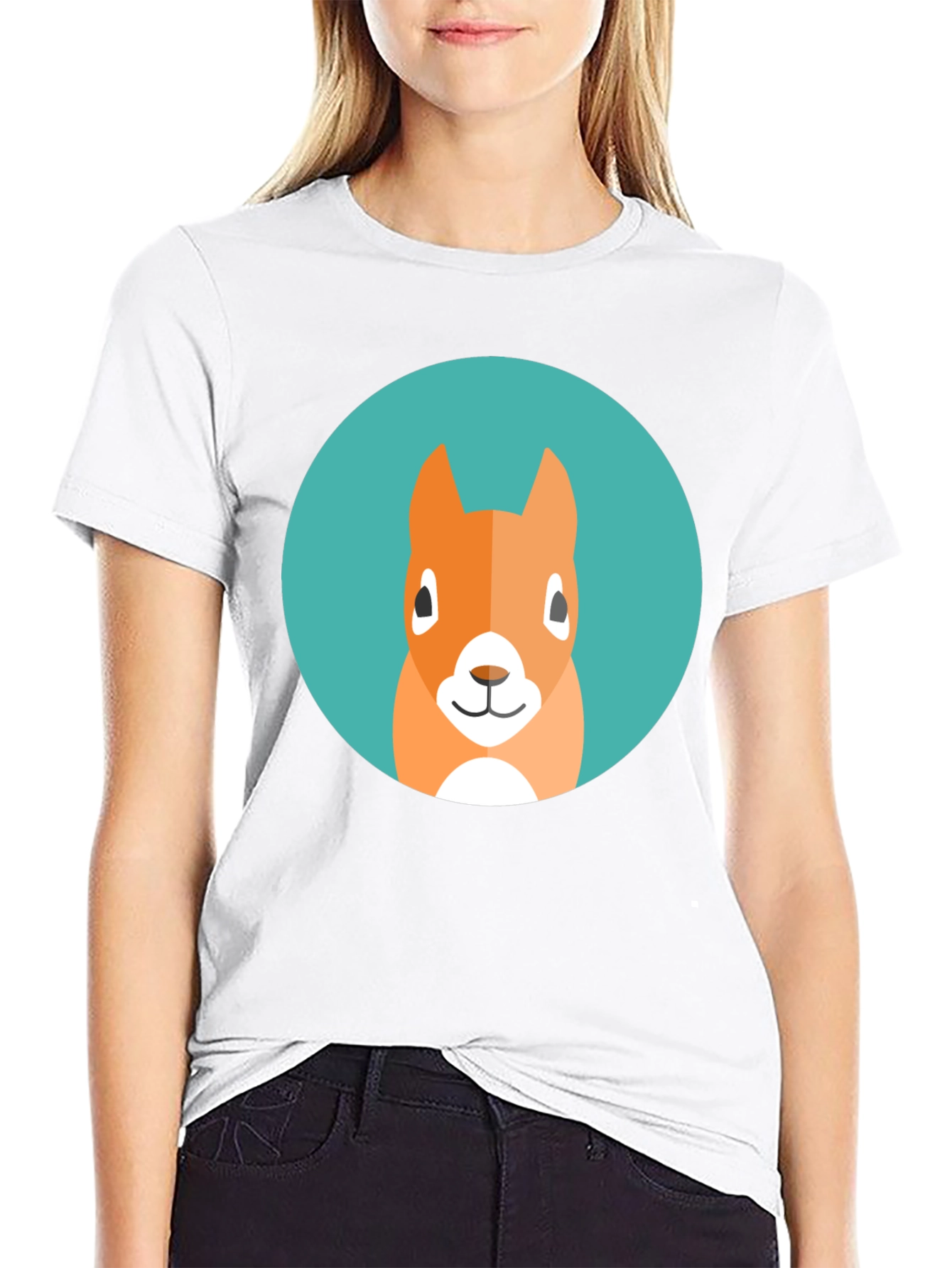 Squirrel Graphic Tee - Casual Black T-Shirt