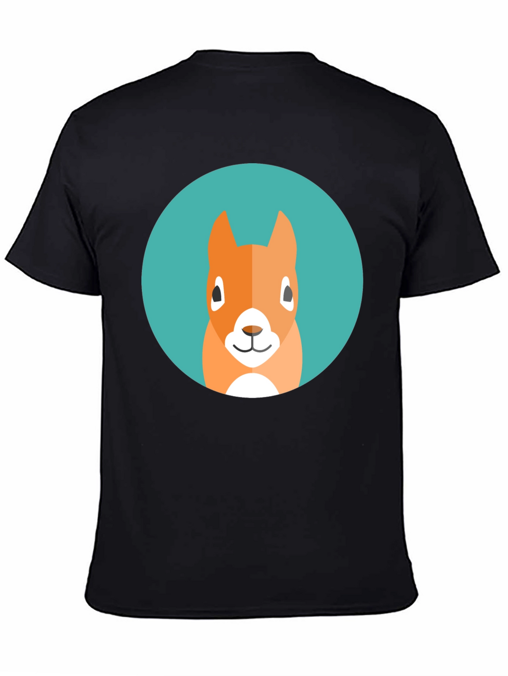 Squirrel Graphic Tee - Casual Black T-Shirt
