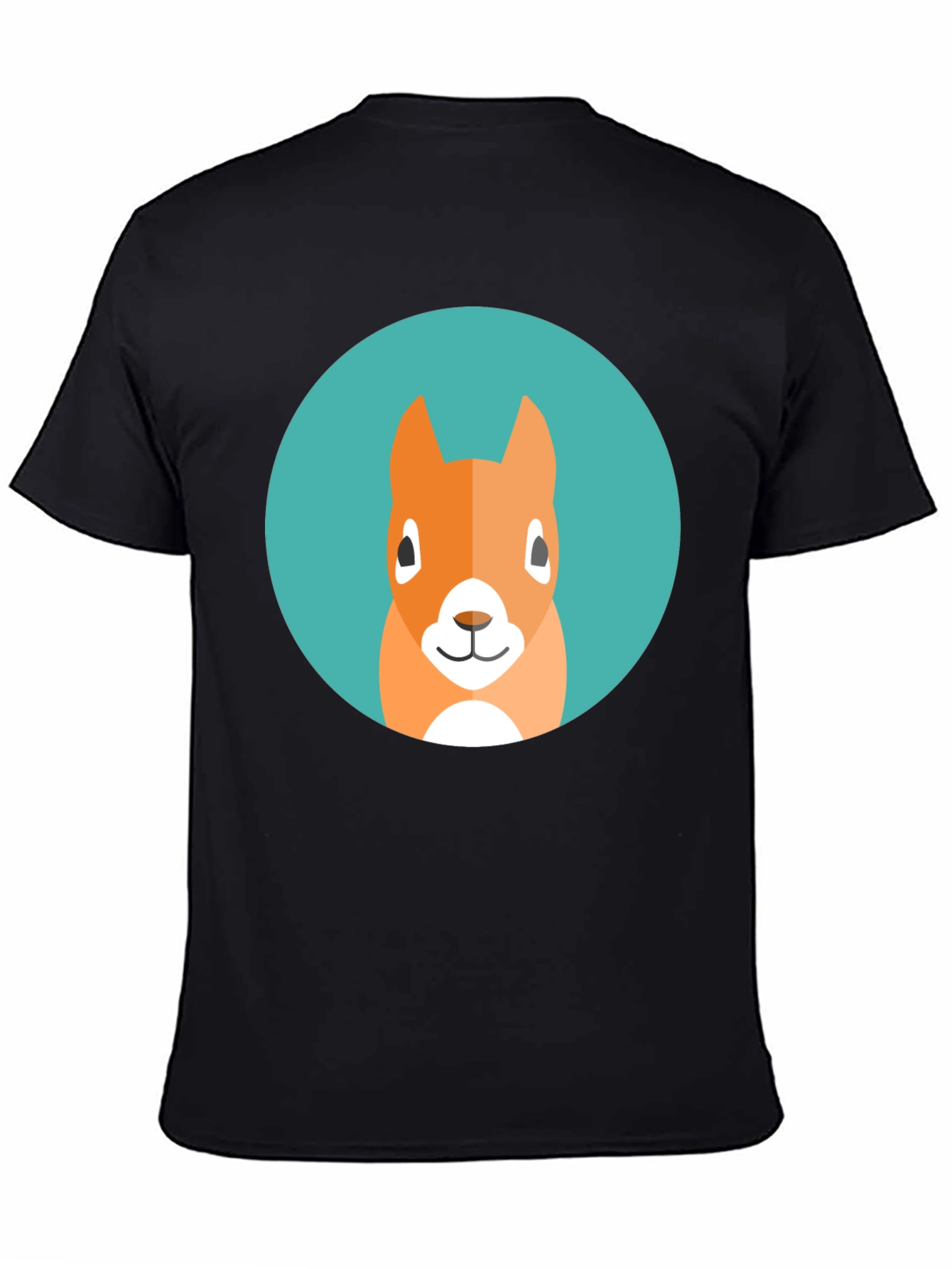 Squirrel Graphic Tee - Casual Black T-Shirt