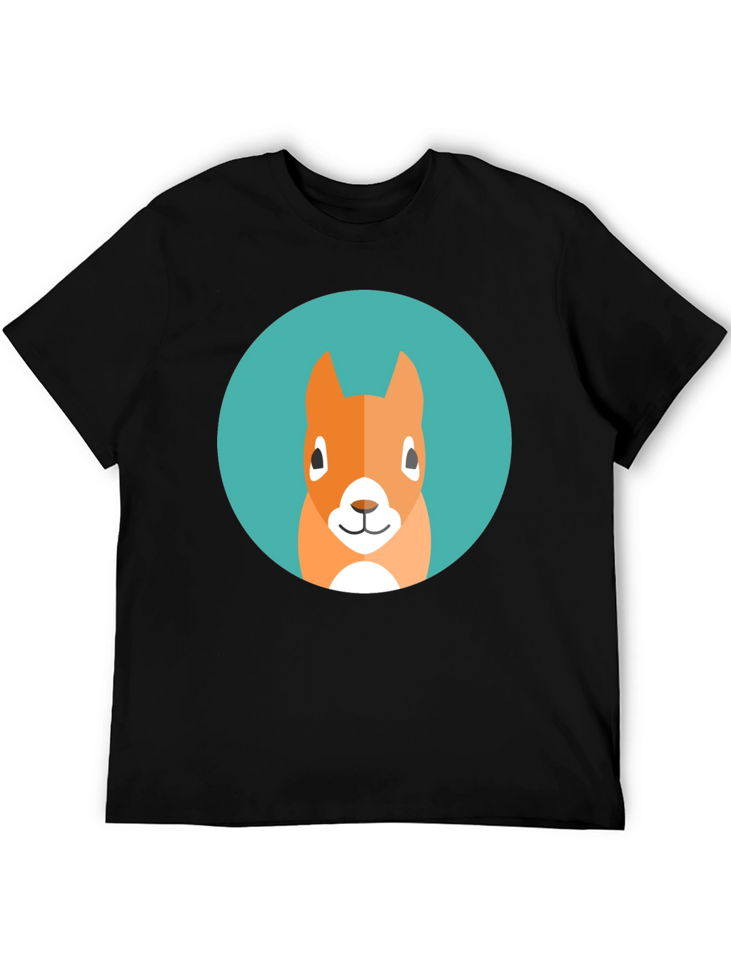 Squirrel Graphic Tee - Casual Black T-Shirt