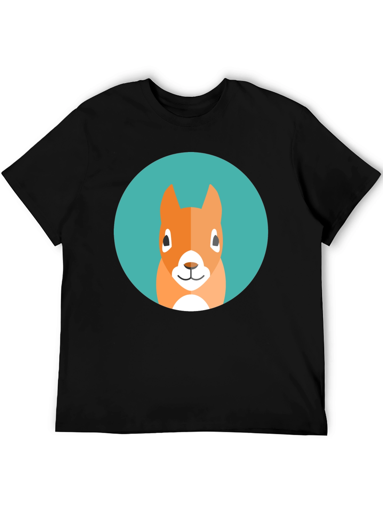 Squirrel Graphic Tee - Casual Black T-Shirt