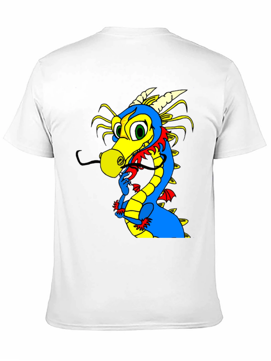 Cartoon Dragon Graphic Tee - Funky Black T-Shirt