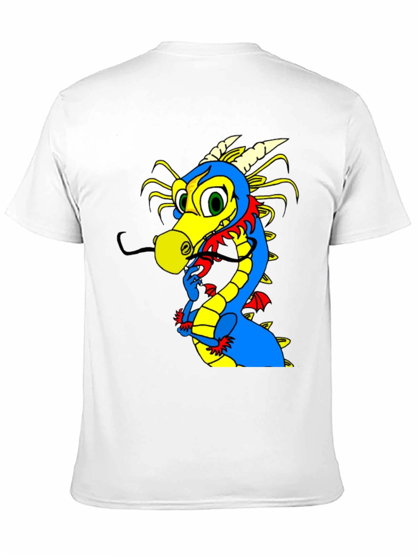 Cartoon Dragon Graphic Tee - Funky Black T-Shirt