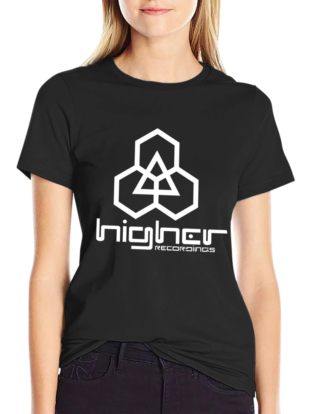 Higher Recordings Black Graphic Tee