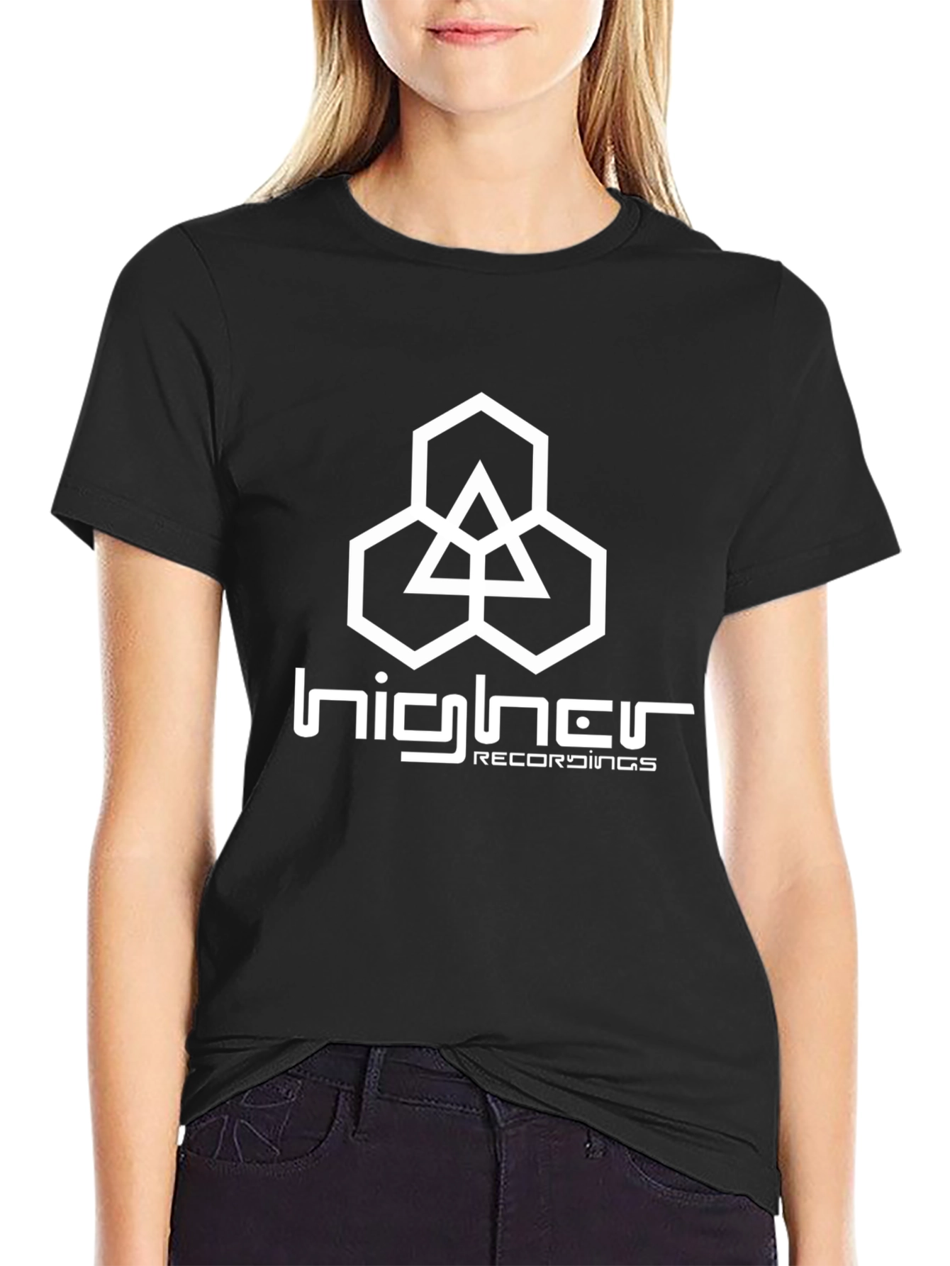 Higher Recordings Black Graphic Tee