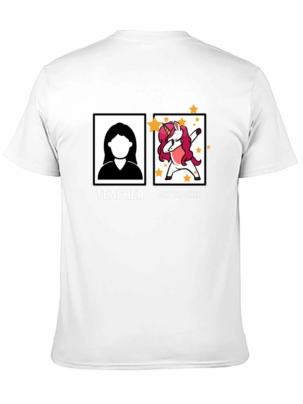 Art Teacher Unicorn Black T-Shirt