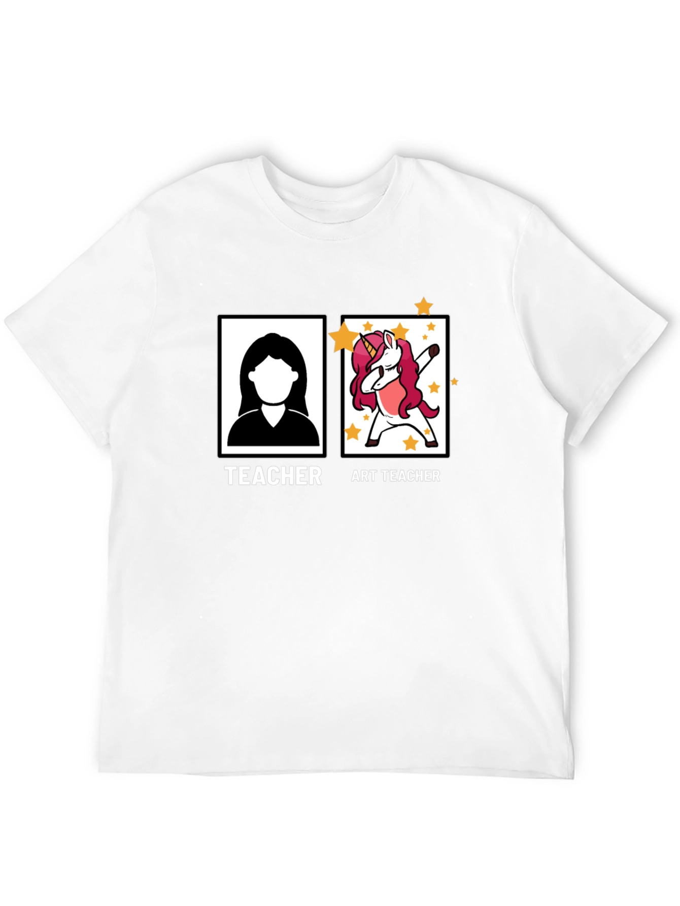 Art Teacher Unicorn Black T-Shirt