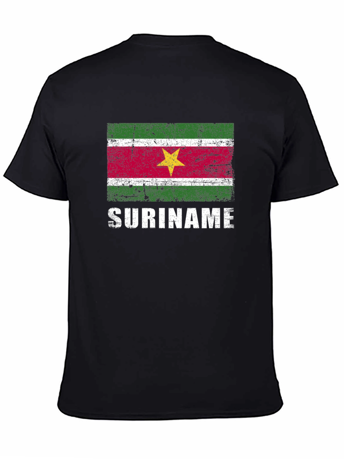 Suriname Flag T-Shirt - Distressed Design