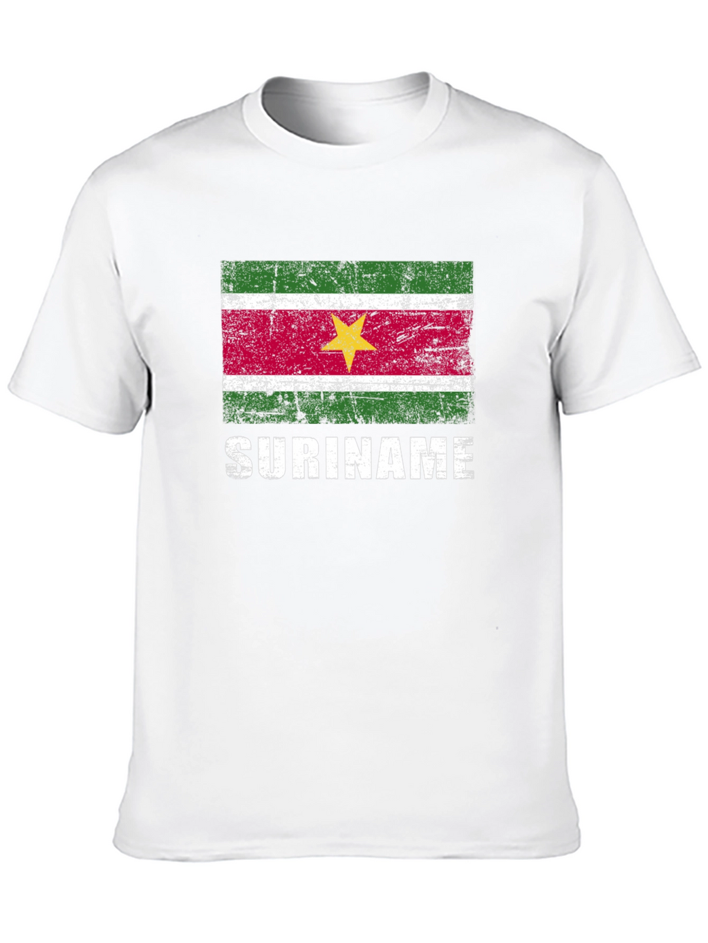 Suriname Flag T-Shirt - Distressed Design