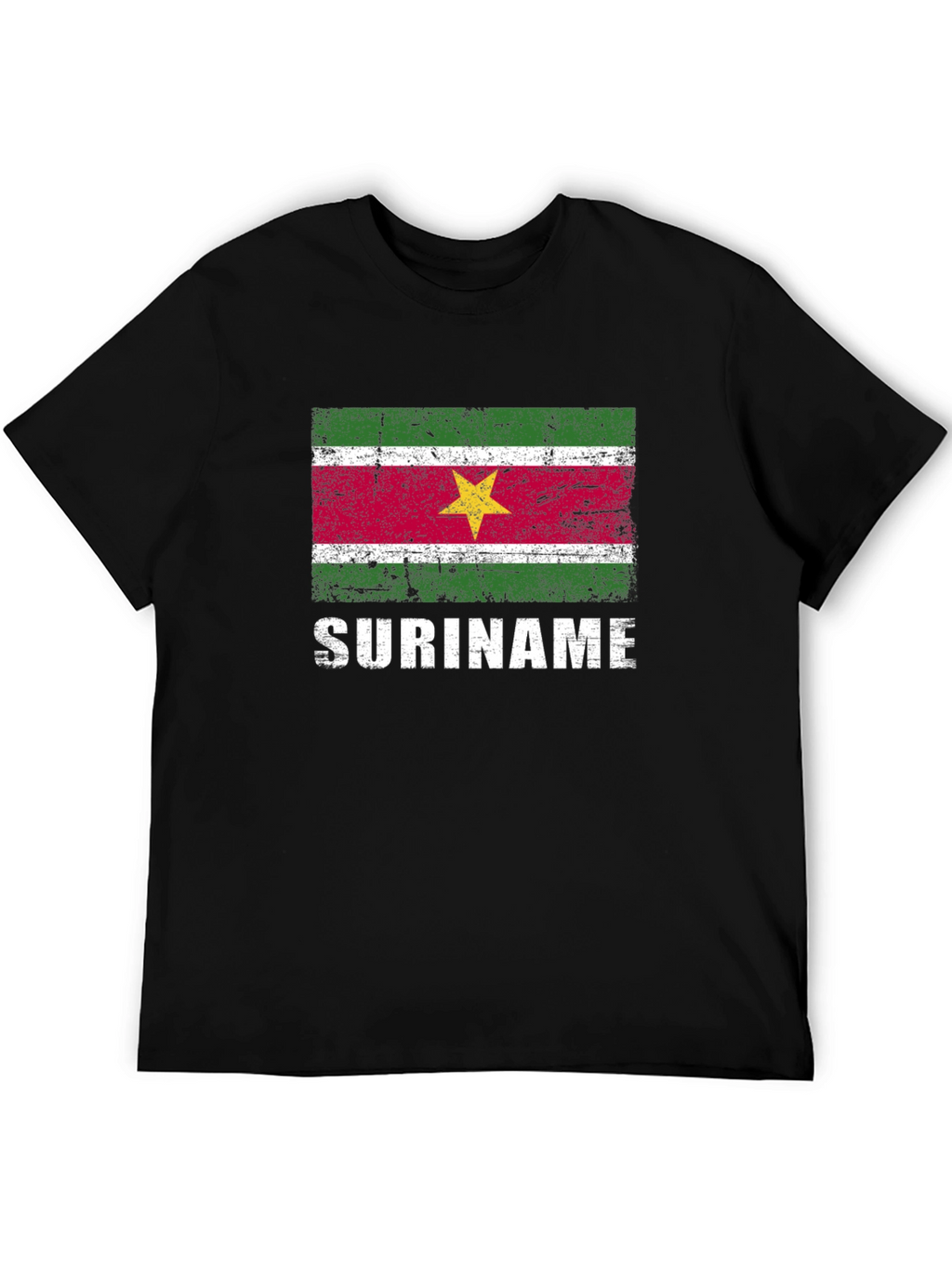 Suriname Flag T-Shirt - Distressed Design