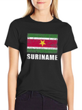 Suriname Flag T-Shirt - Distressed Design