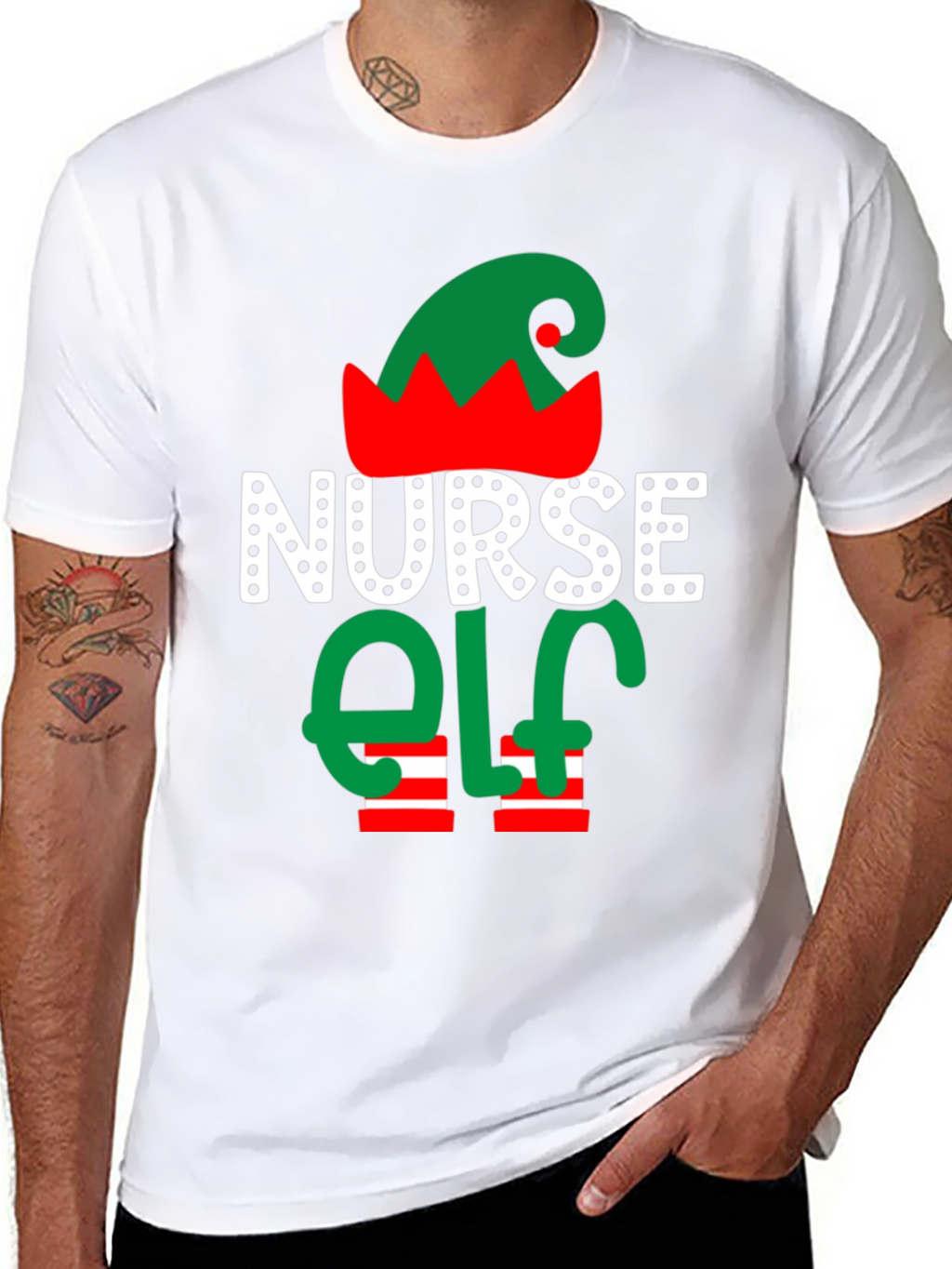 Nurse Elf Christmas T-Shirt