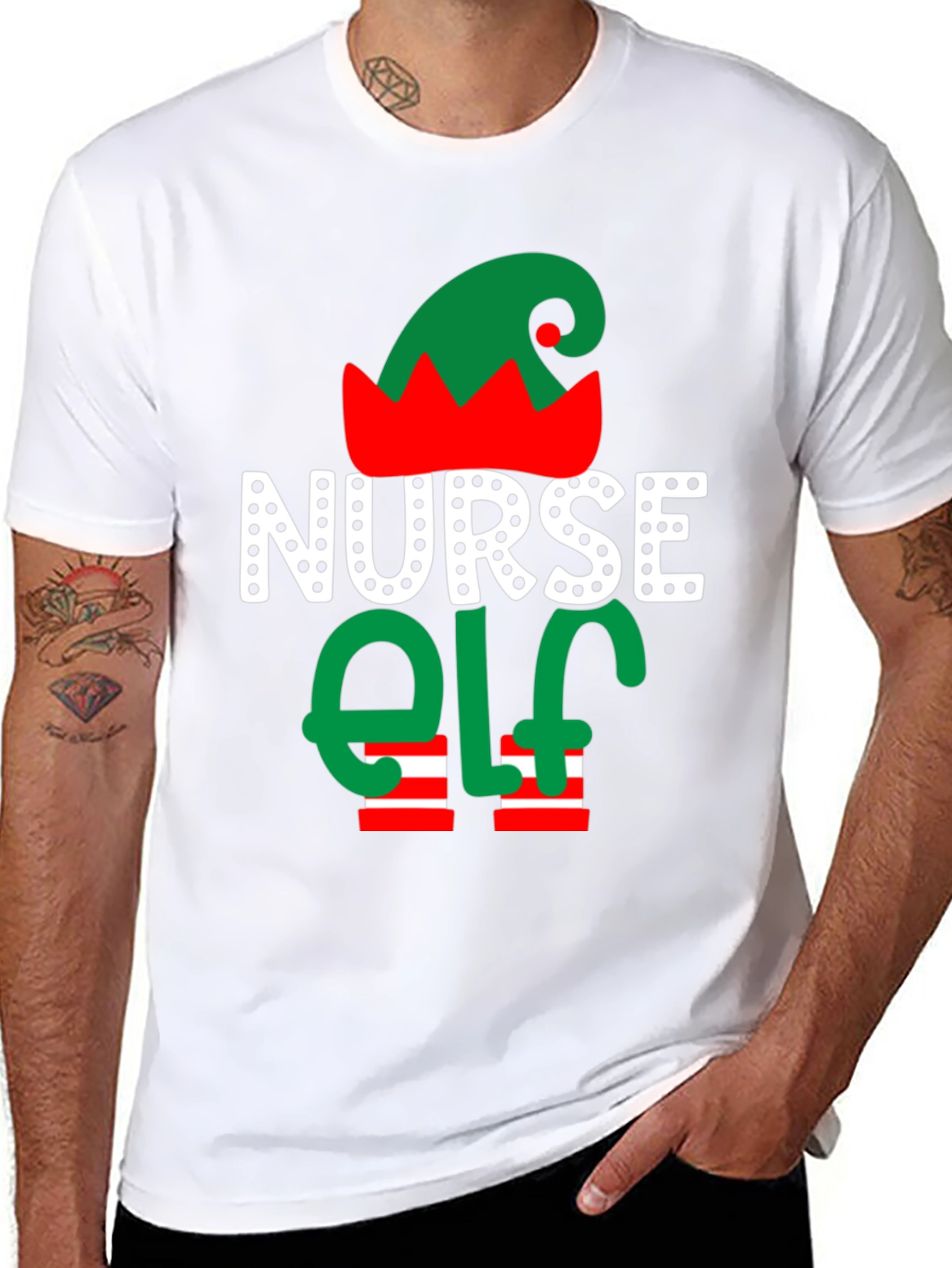 Nurse Elf Christmas T-Shirt