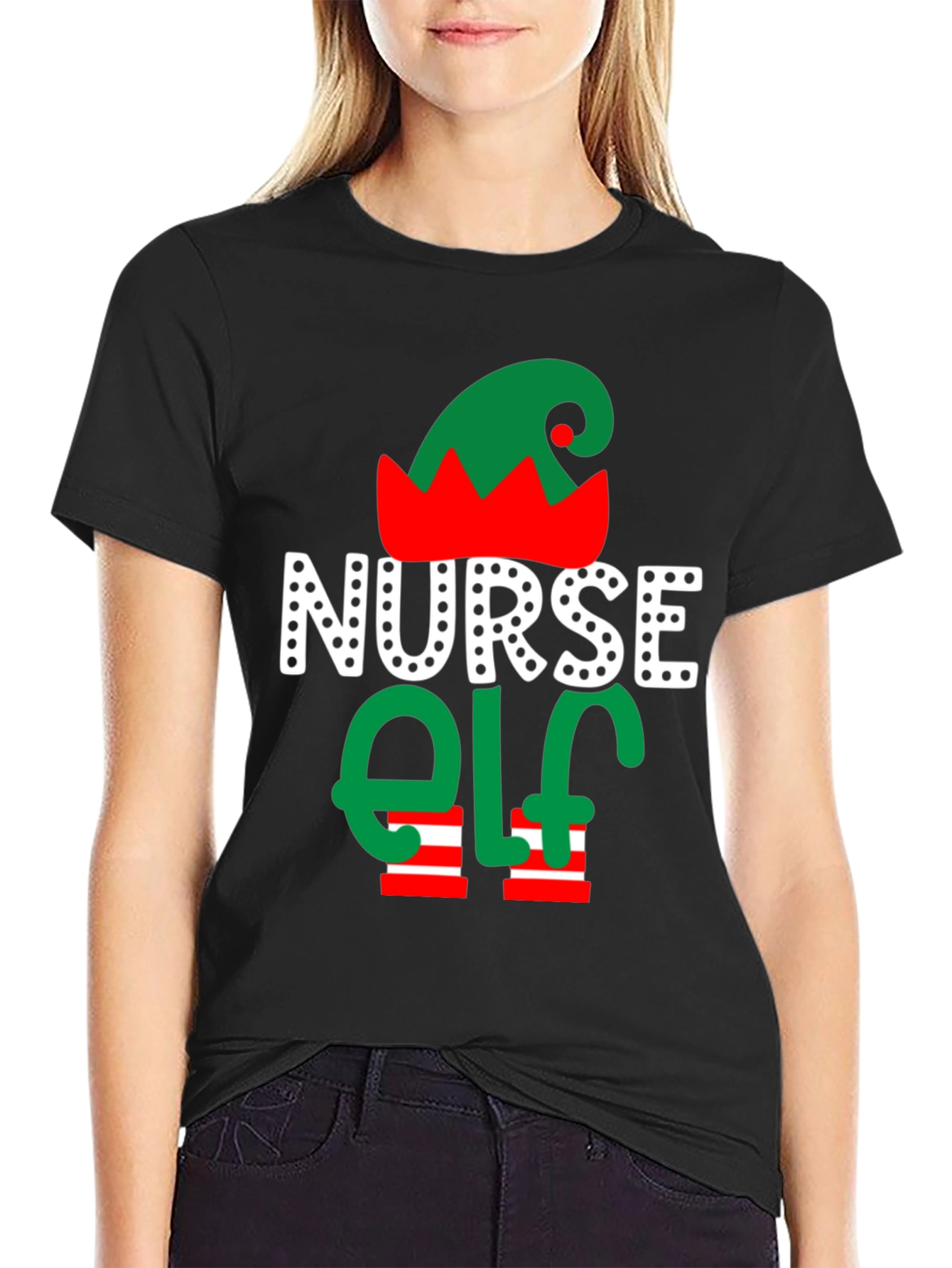 Nurse Elf Christmas T-Shirt