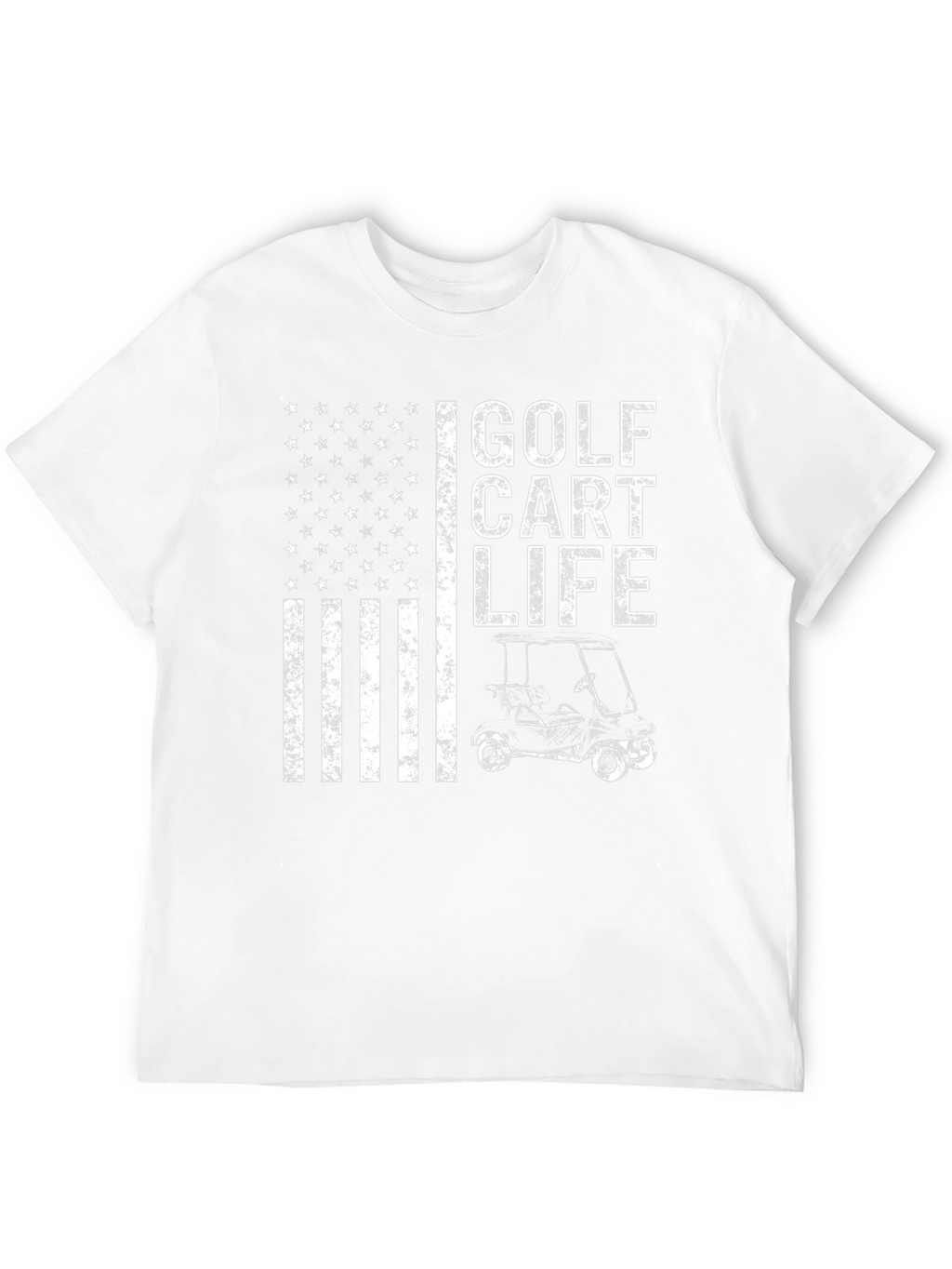 Golf Cart Life USA Flag Graphic Tee