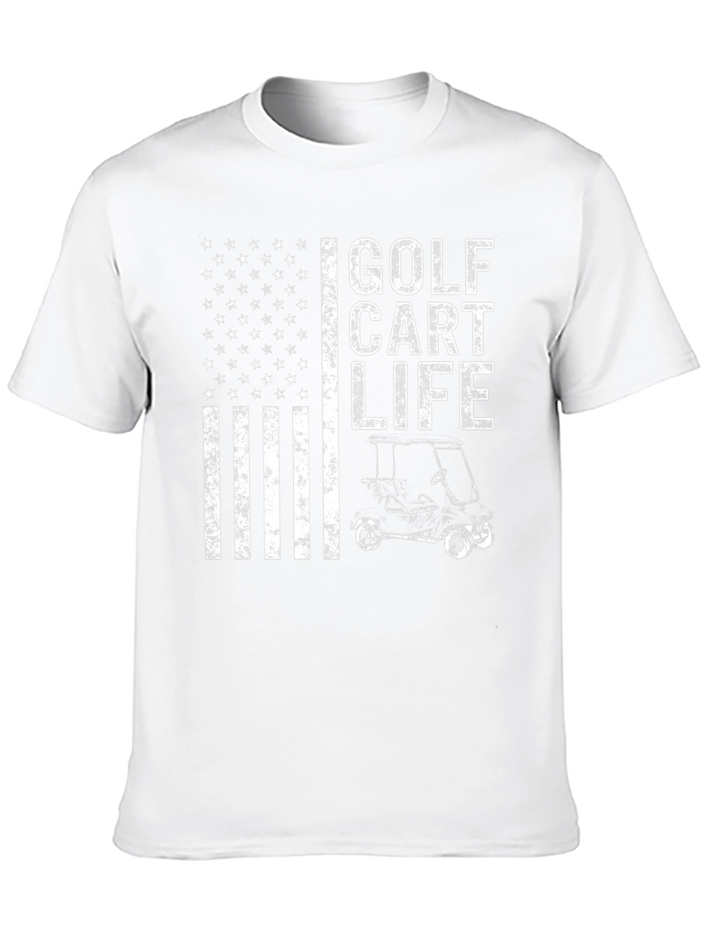 Golf Cart Life USA Flag Graphic Tee