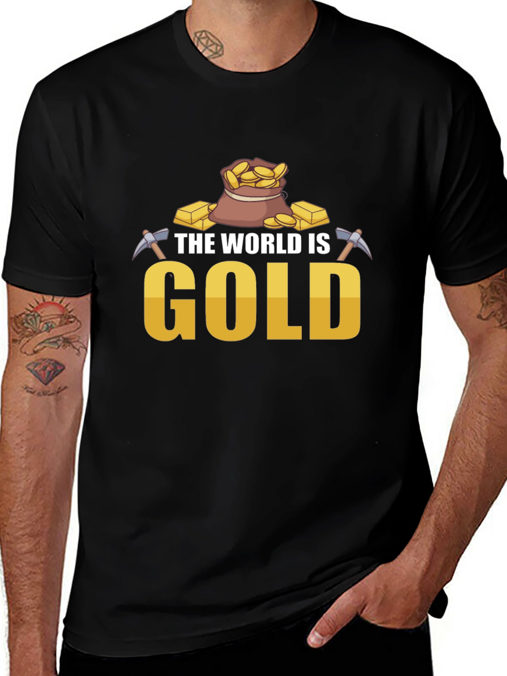 The World is Gold T-Shirt - Mining Theme