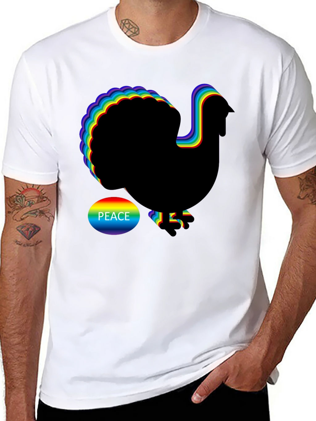Rainbow Peace Turkey T-Shirt