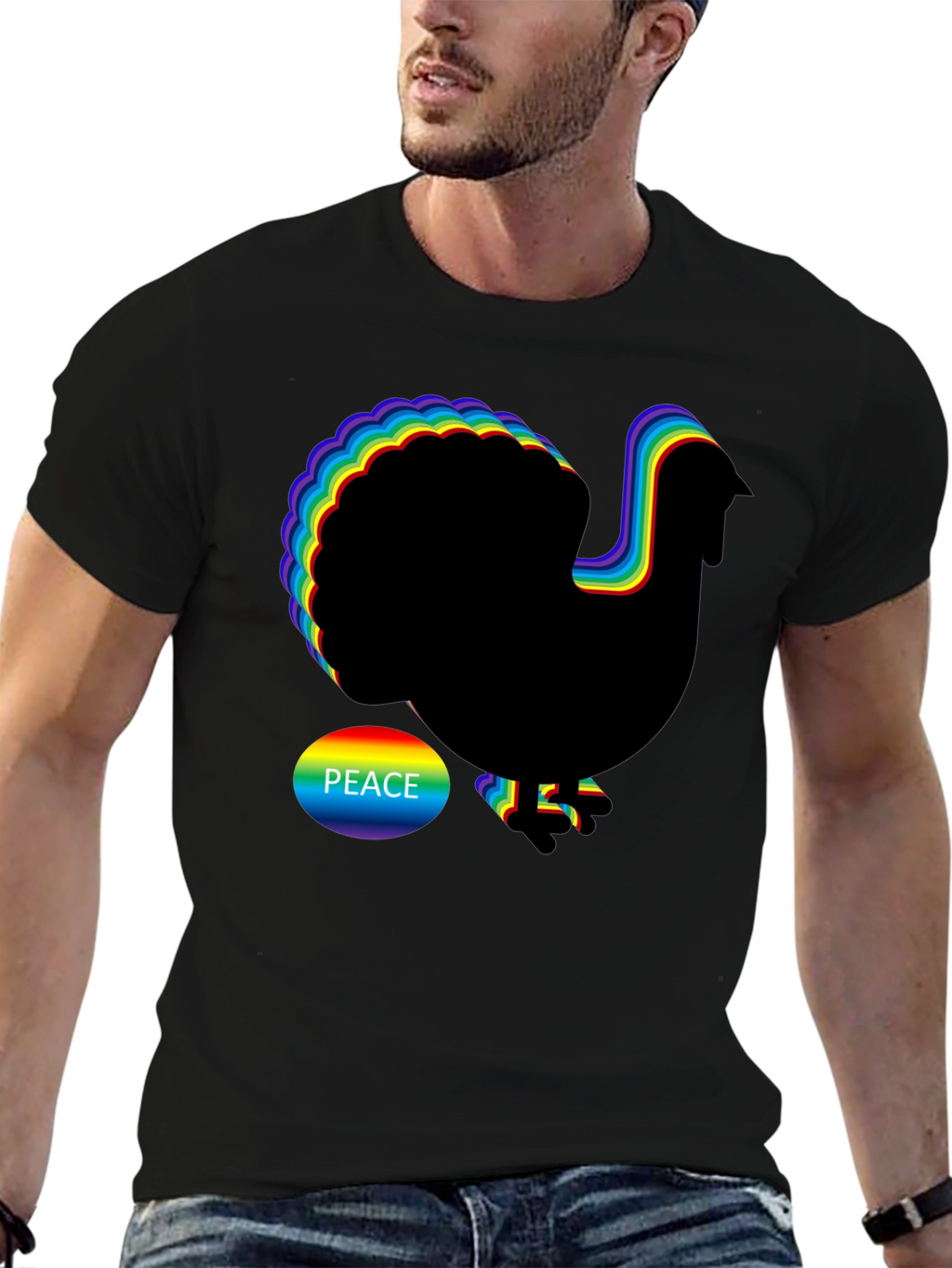 Rainbow Peace Turkey T-Shirt