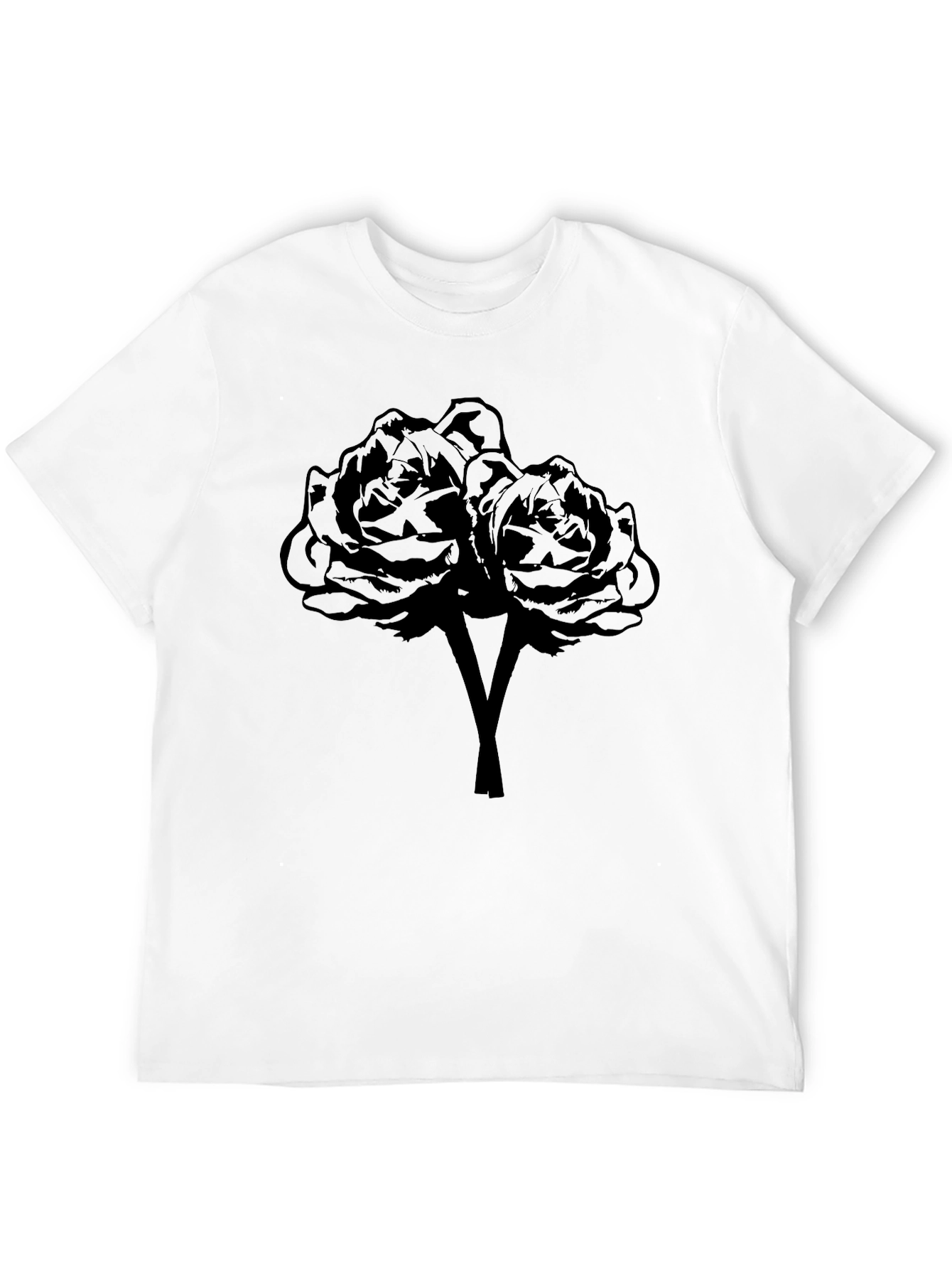 Black Rose Graphic T-Shirt | Dark Floral Design
