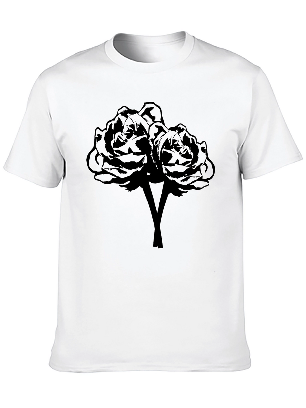 Black Rose Graphic T-Shirt | Dark Floral Design
