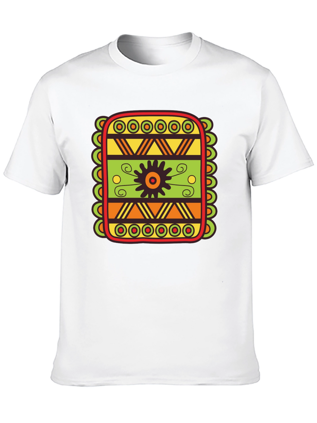 Tribal Pattern Graphic Black T-Shirt