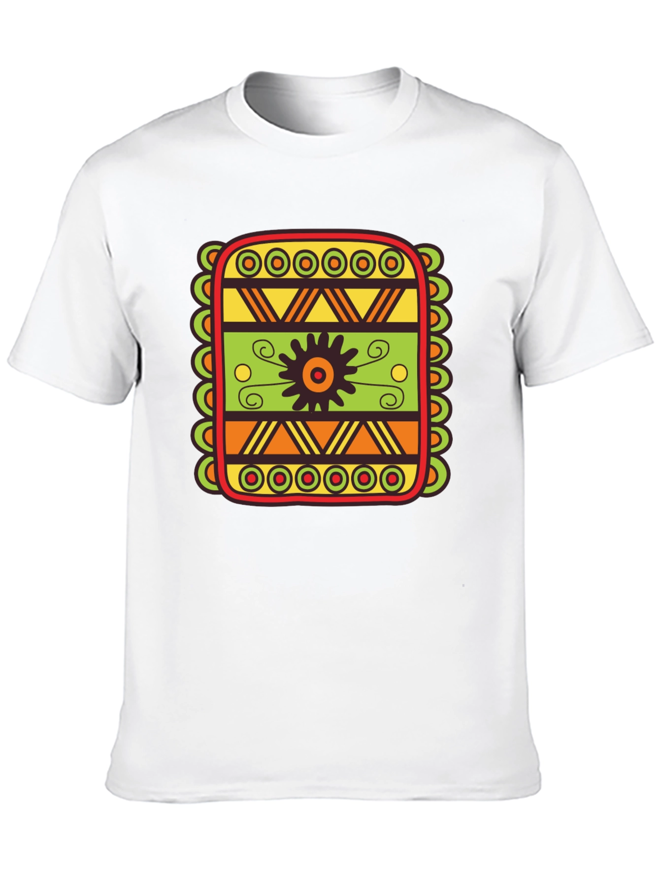 Tribal Pattern Graphic Black T-Shirt