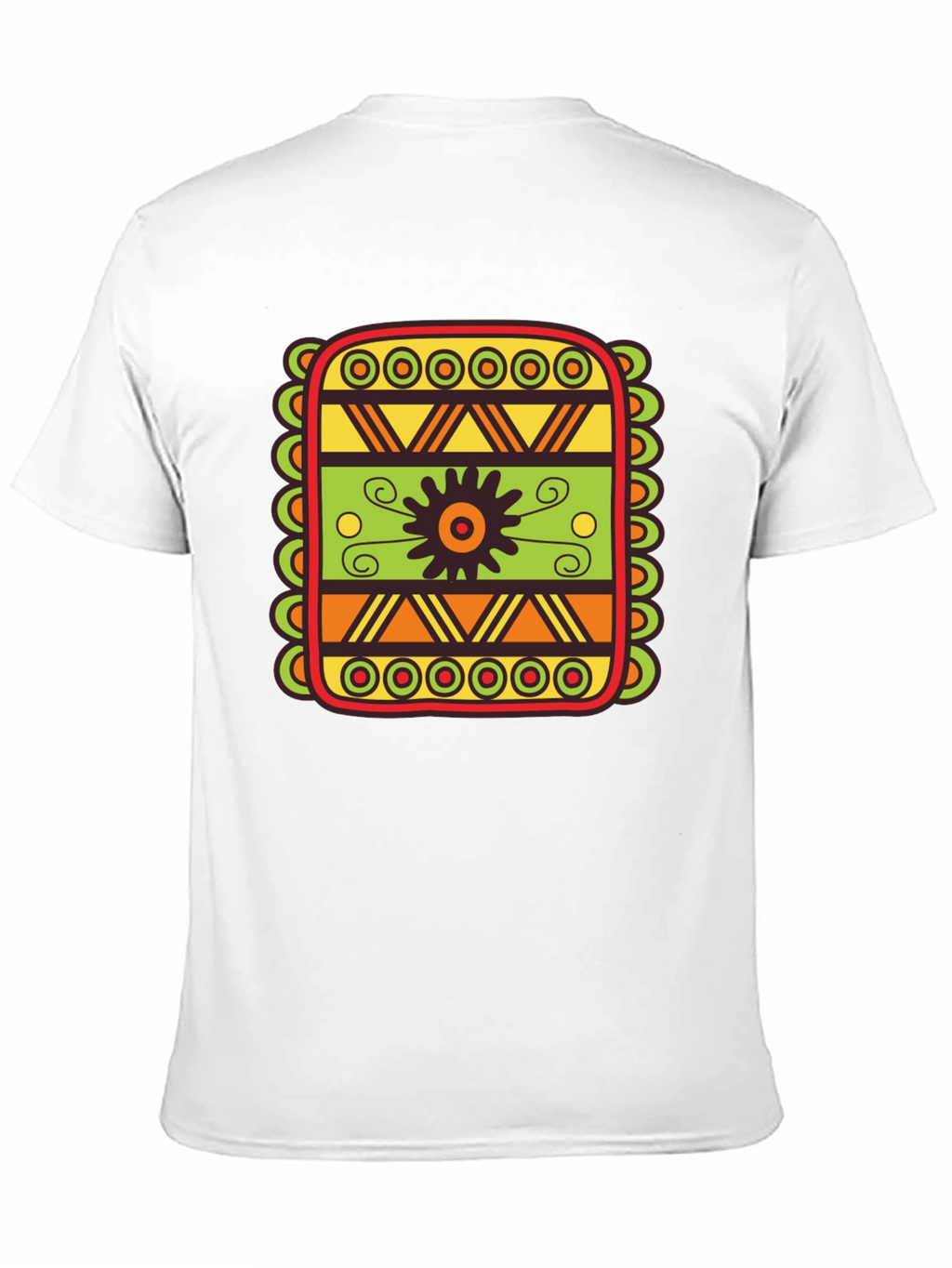Tribal Pattern Graphic Black T-Shirt