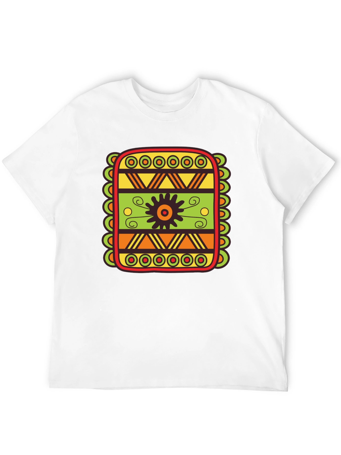 Tribal Pattern Graphic Black T-Shirt