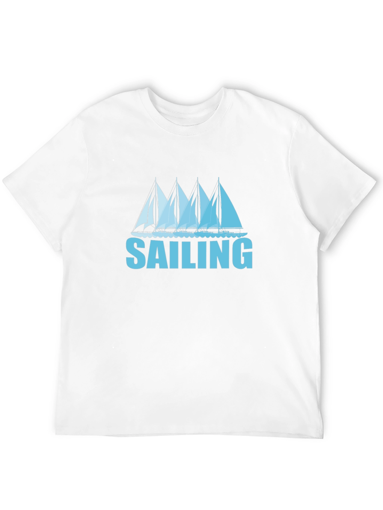 Sailing T-Shirt - Black Tee with Boat Graphic