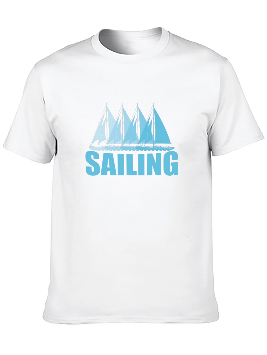Sailing T-Shirt - Black Tee with Boat Graphic
