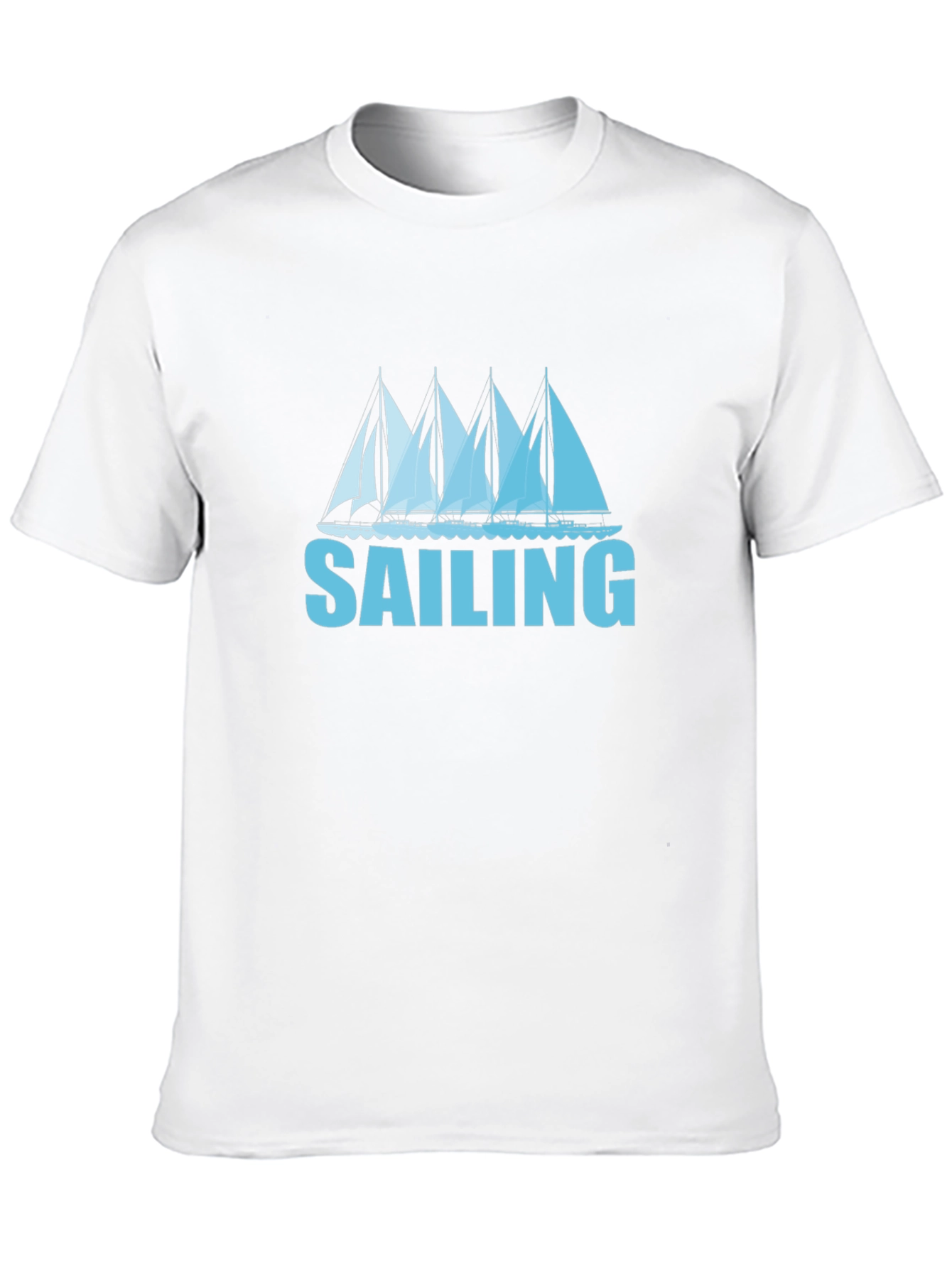 Sailing T-Shirt - Black Tee with Boat Graphic
