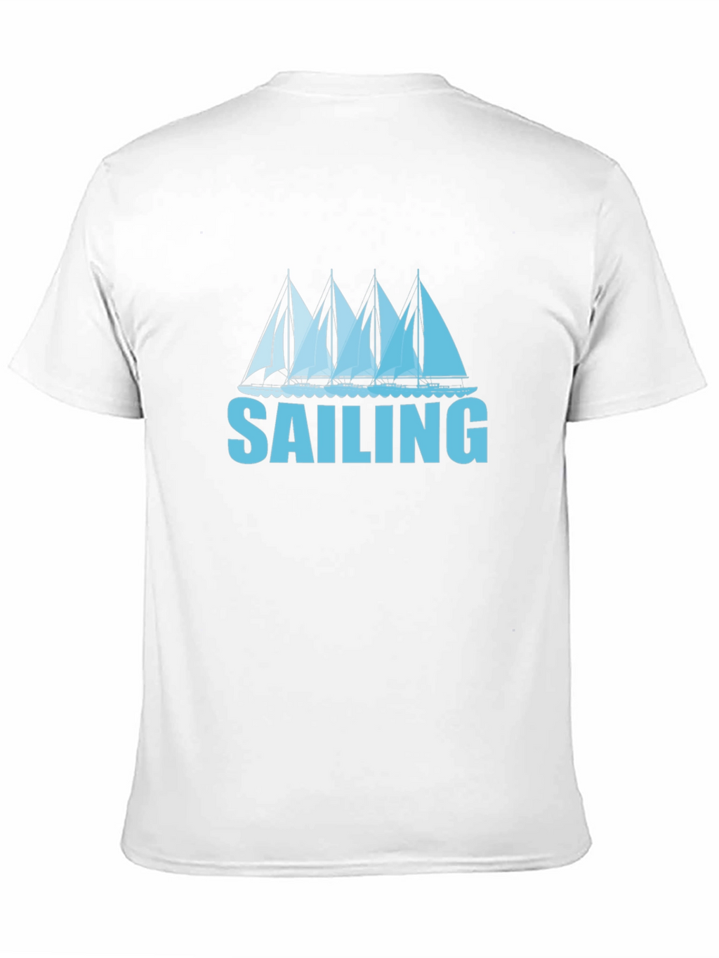 Sailing T-Shirt - Black Tee with Boat Graphic