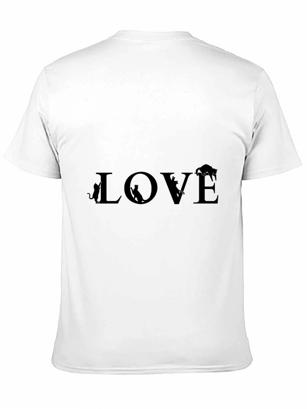 Love Cats Graphic T-Shirt - Black