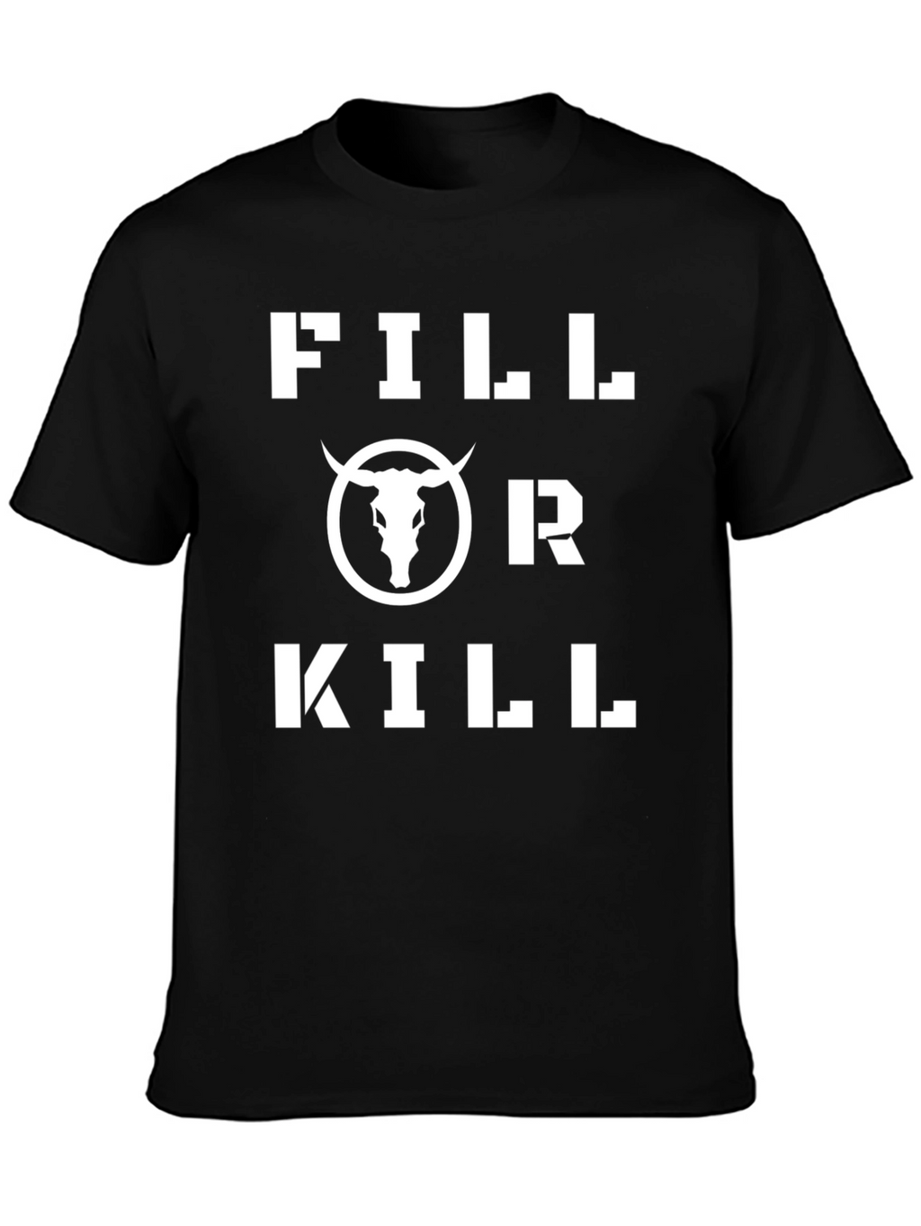 Fill or Kill Bull Graphic Black T-Shirt