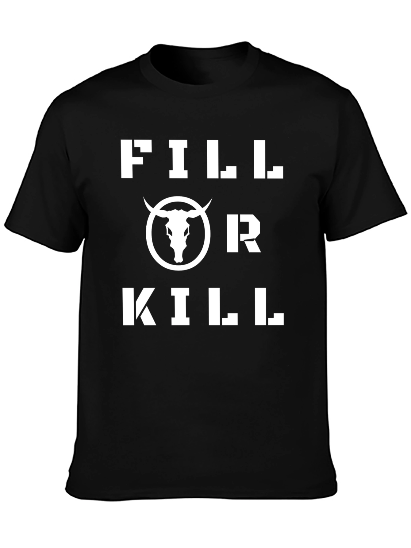 Fill or Kill Bull Graphic Black T-Shirt