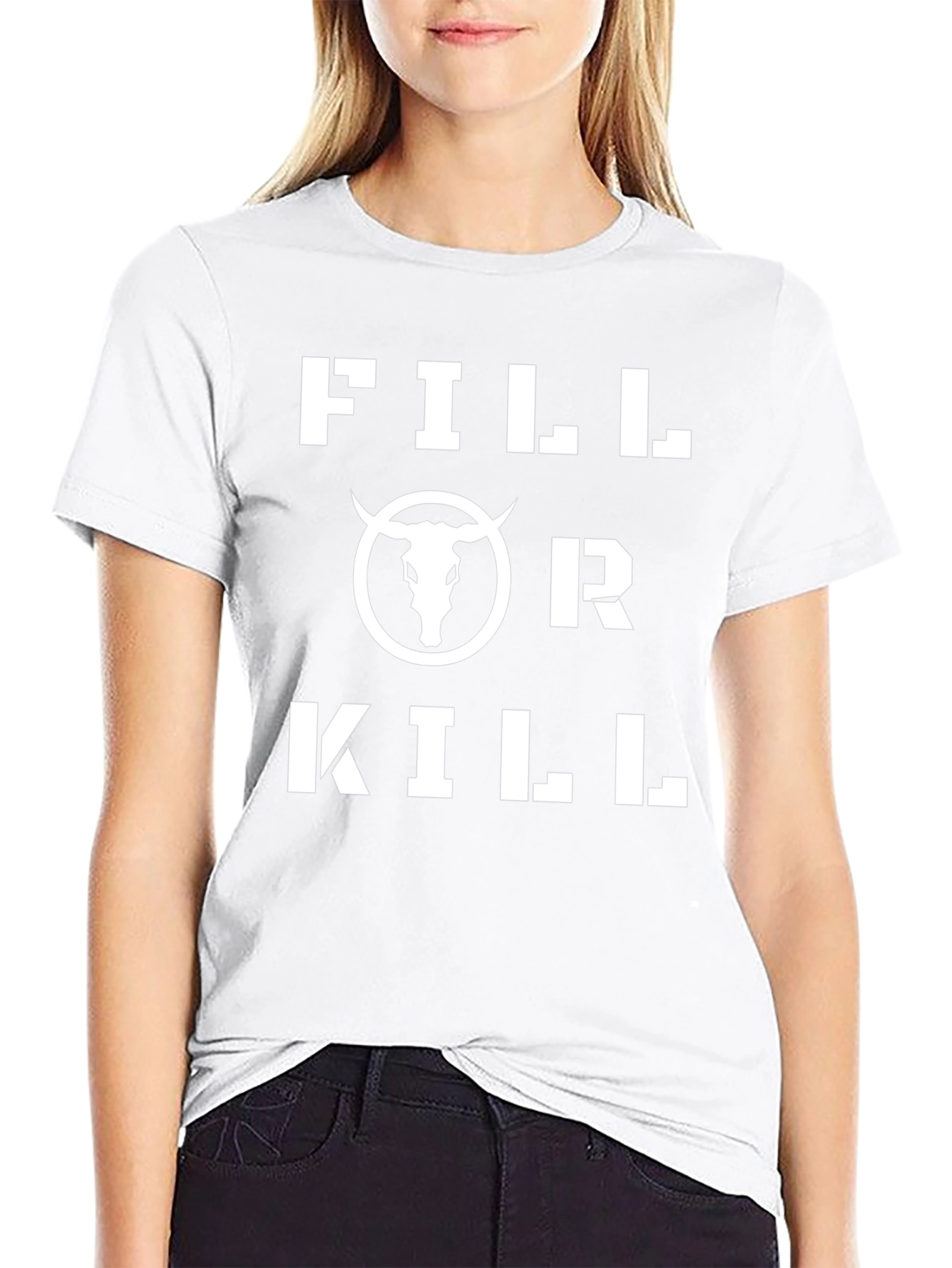 Fill or Kill Bull Graphic Black T-Shirt