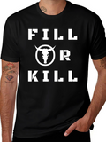 Fill or Kill Bull Graphic Black T-Shirt
