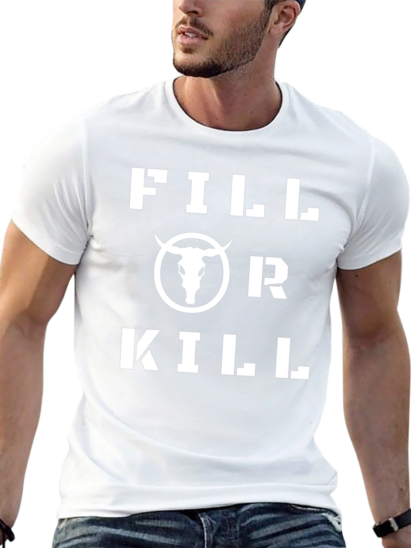 Fill or Kill Bull Graphic Black T-Shirt