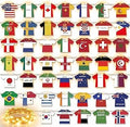 Soccer Jersey Flag Banner with LED String Lights, 49 Countries World Cup Party Decor
