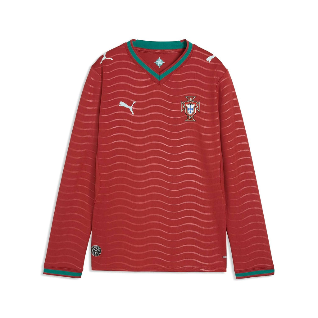 Junior Portugal Home Long Sleeve Soccer Jersey