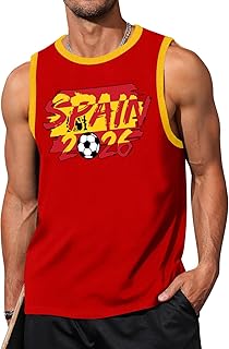 Soccer Cup 2026 Graphic Tank Top for Men - USA Mexico Argentina Fan Jersey